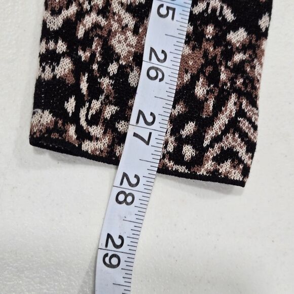 BCBGMaxazria Black and Tan Patterned Sweater Jacket - Picture 8 of 9